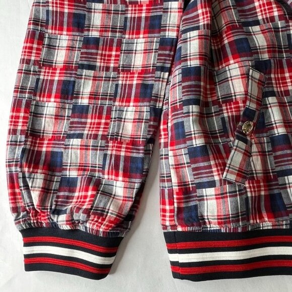 Tommy Hilfiger Women's Patchwork Varsity Jacket Size 1X Red, White Blue - Picture 5 of 13